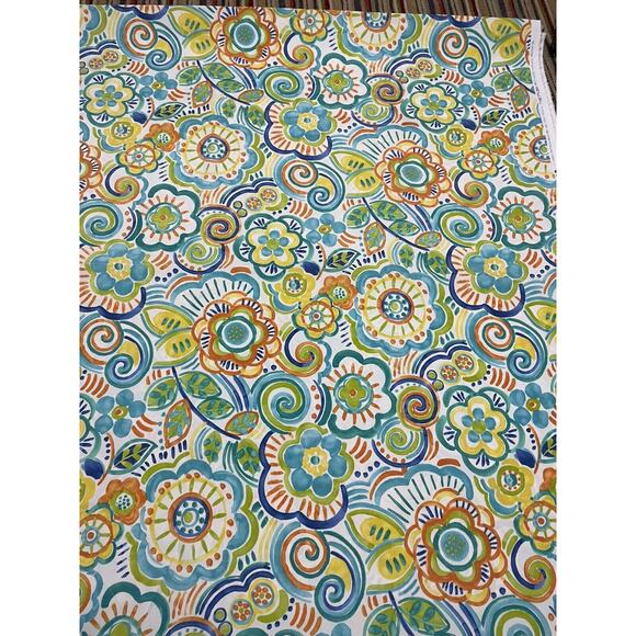 5 YDS Mill Creek Fabric Floral Caribbean Tiki Cotton‎ Drapery Upholstery summer - Picture 3 of 7